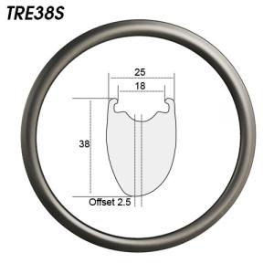 TRE38S 38mm offset 2.5mm clincher rims 25mm wide